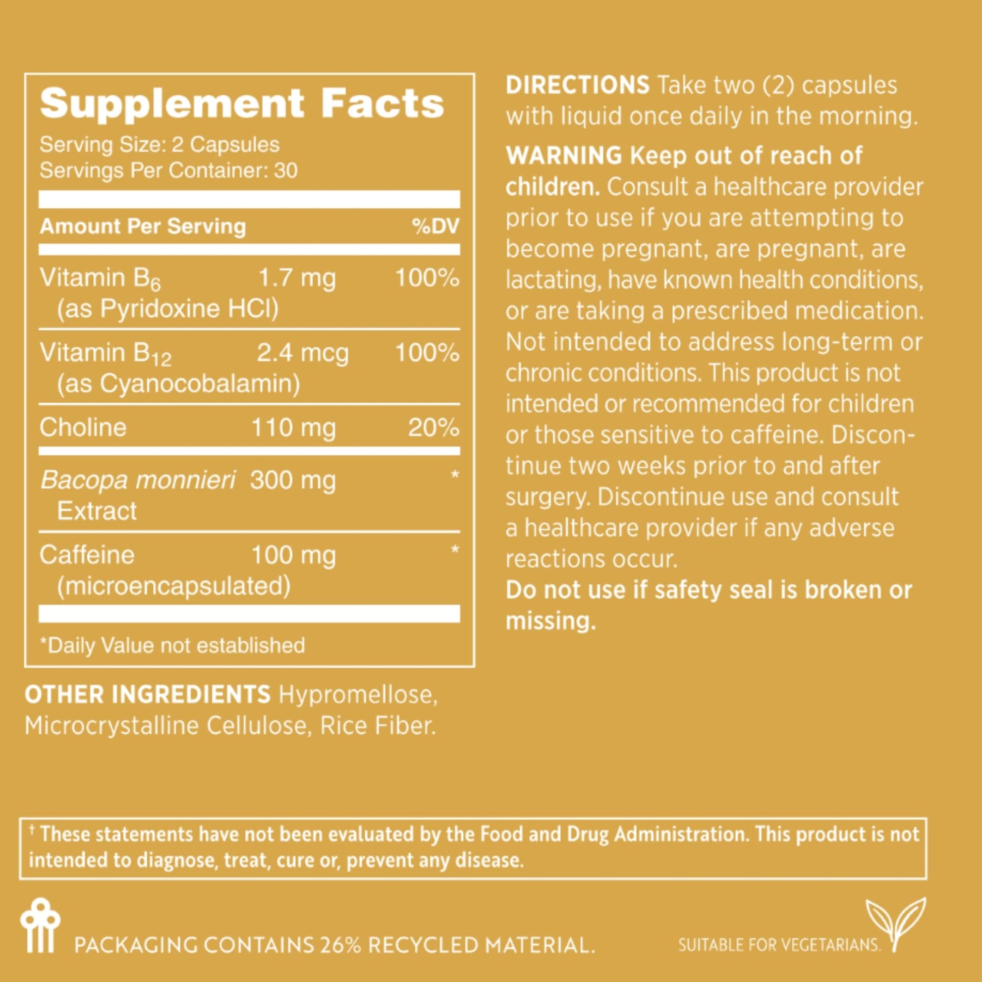 Suplemento Nu Skin MYND360 con bacopa para memoria y enfoque