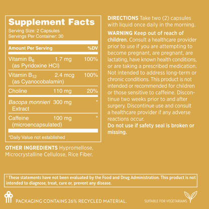 Suplemento Nu Skin MYND360 con bacopa para memoria y enfoque