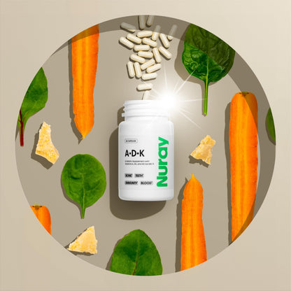 Suplemento Nuray ADK alta potencia vitaminas A, D3 y K2 MK7