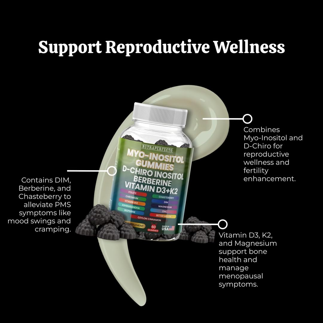 Suplemento NutraPerfecto gomitas para salud femenina y fertilidad