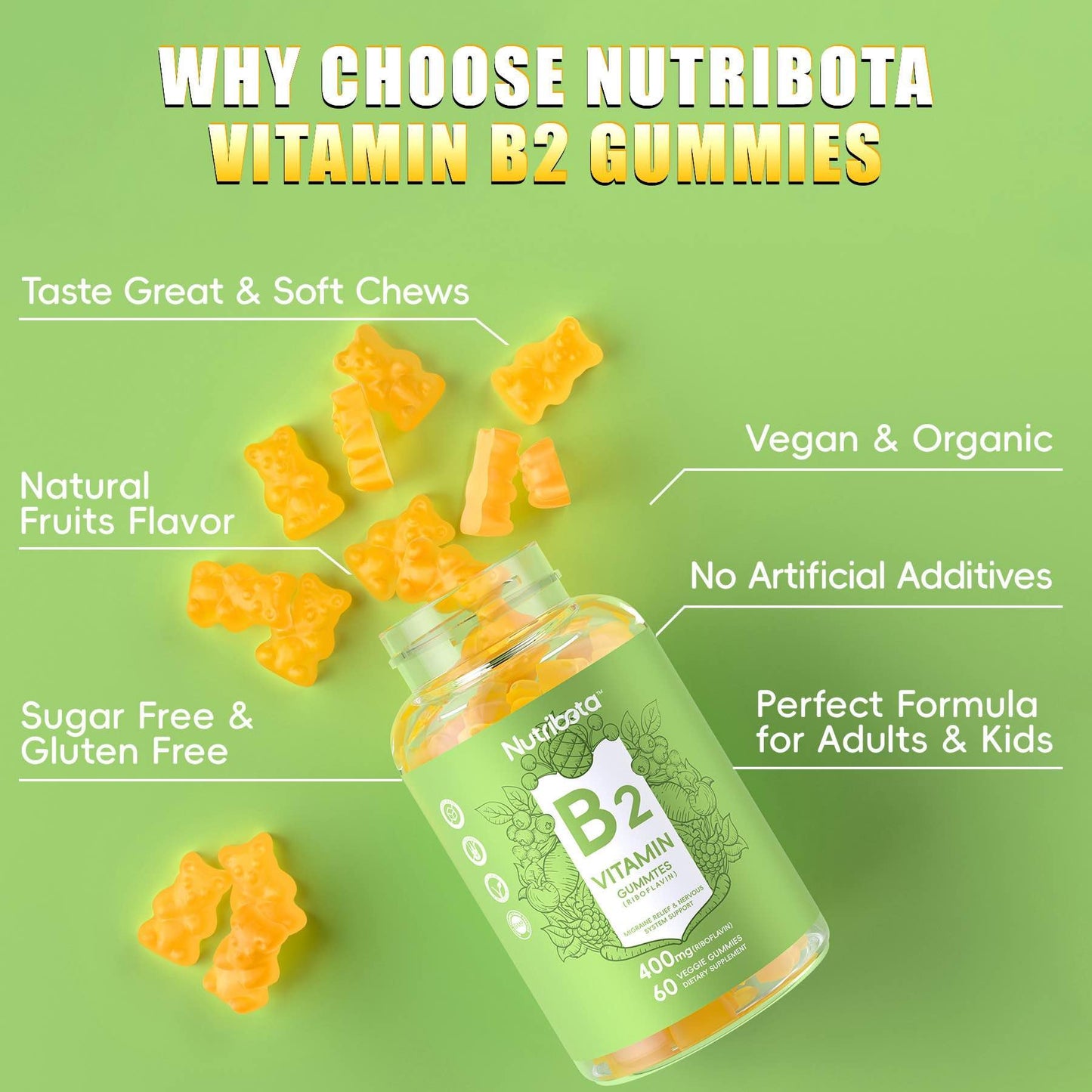 Suplemento Nutribota vegano sin gluten para migrañas