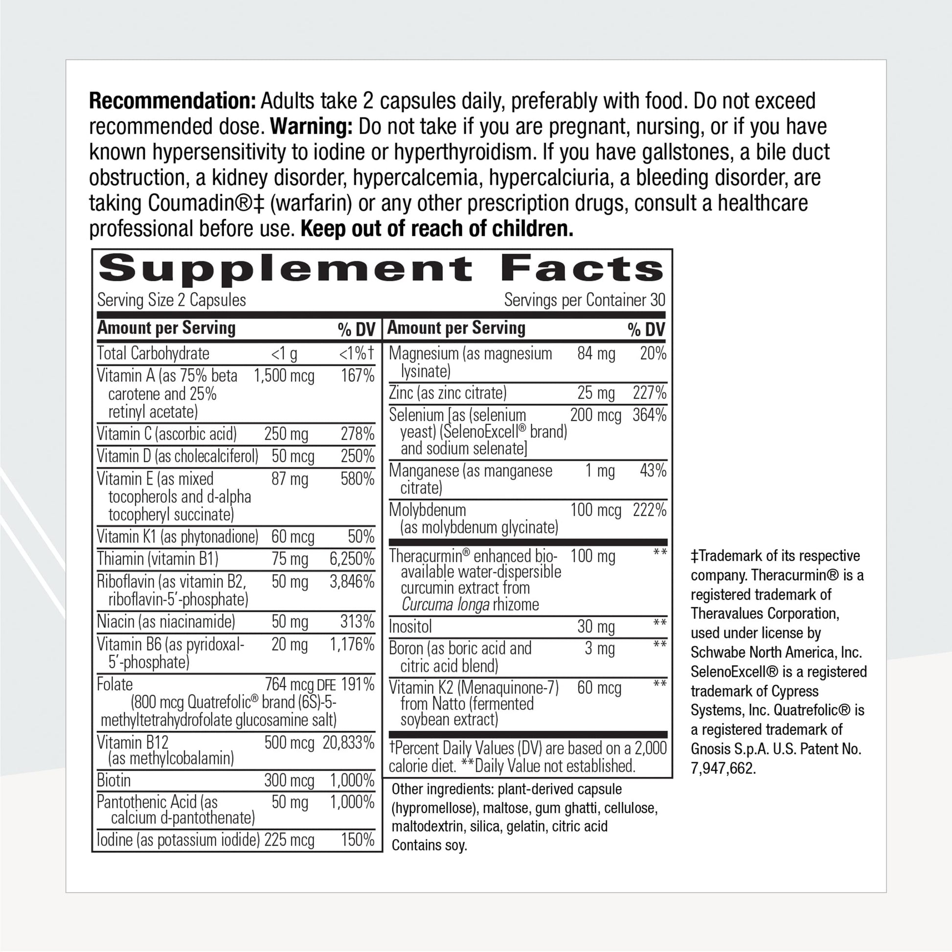 Suplemento nutricional clínico Integrative Therapeutics