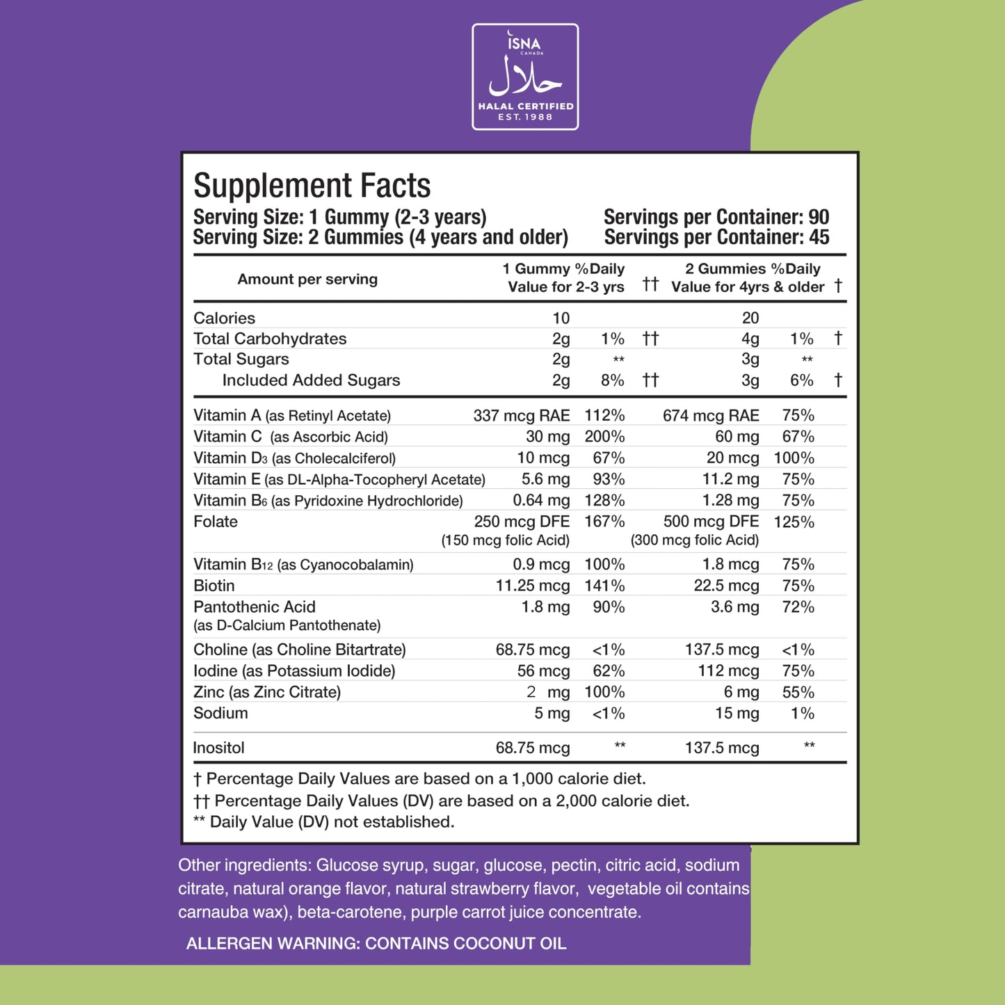 Suplemento nutricional de gomitas Noor Vitamins.