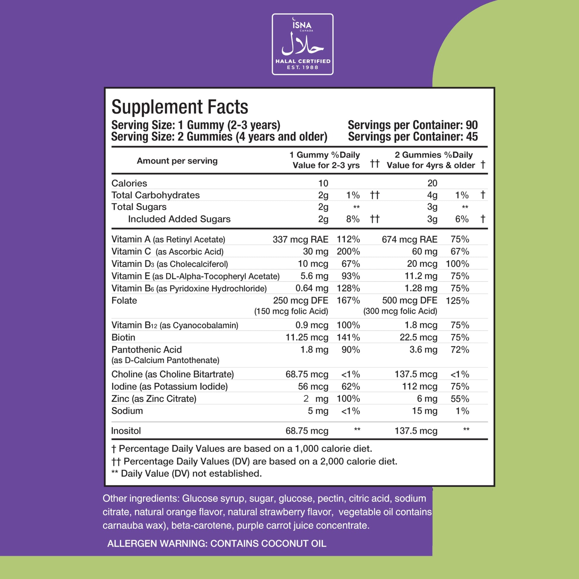 Suplemento nutricional de gomitas Noor Vitamins.