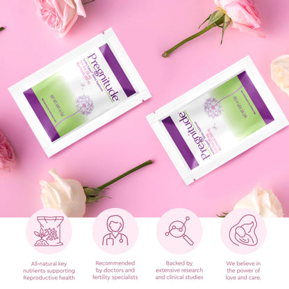 Suplemento nutricional Pregnitude para mejorar fertilidad femenina