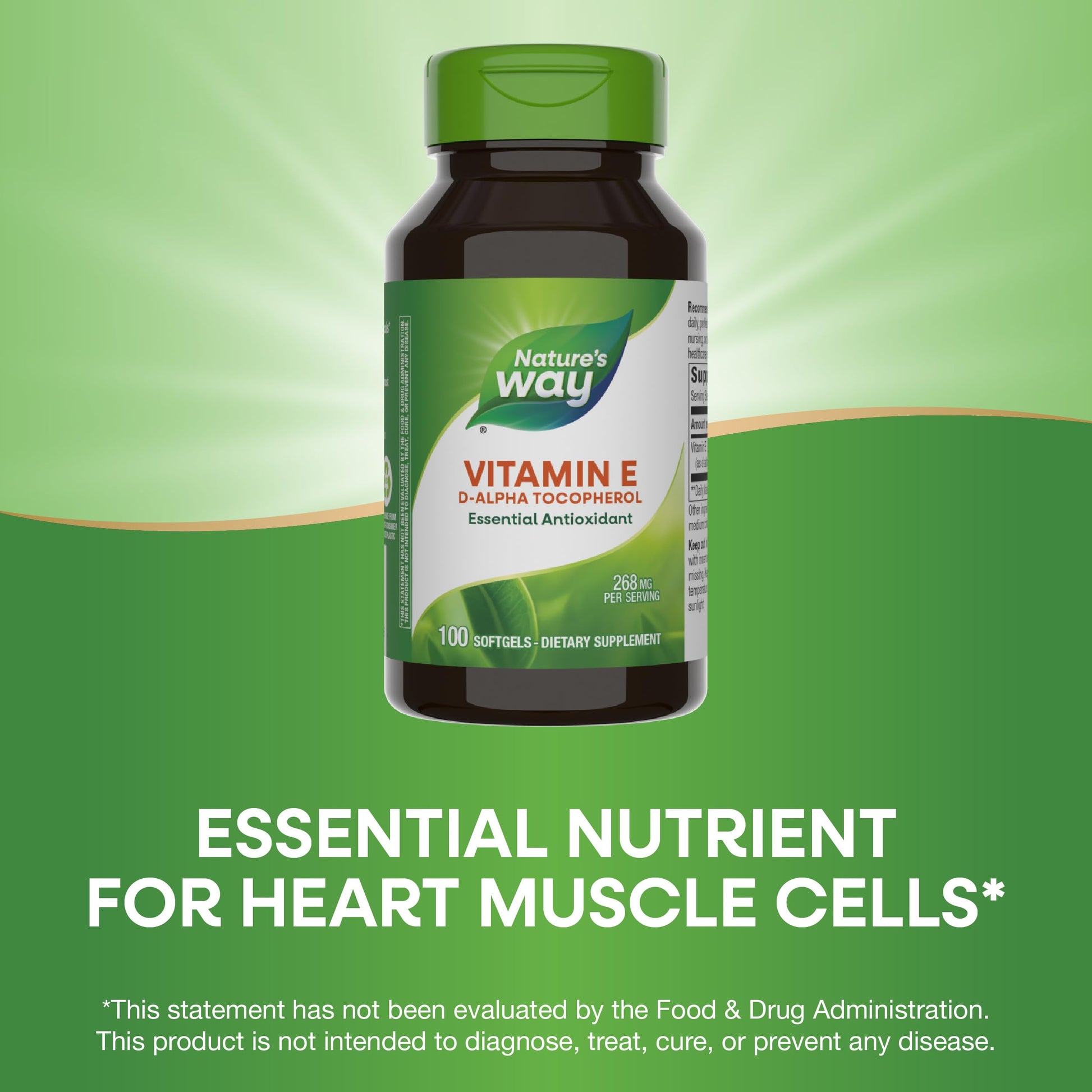 Suplemento nutricional vitamina E Nature's Way antioxidante