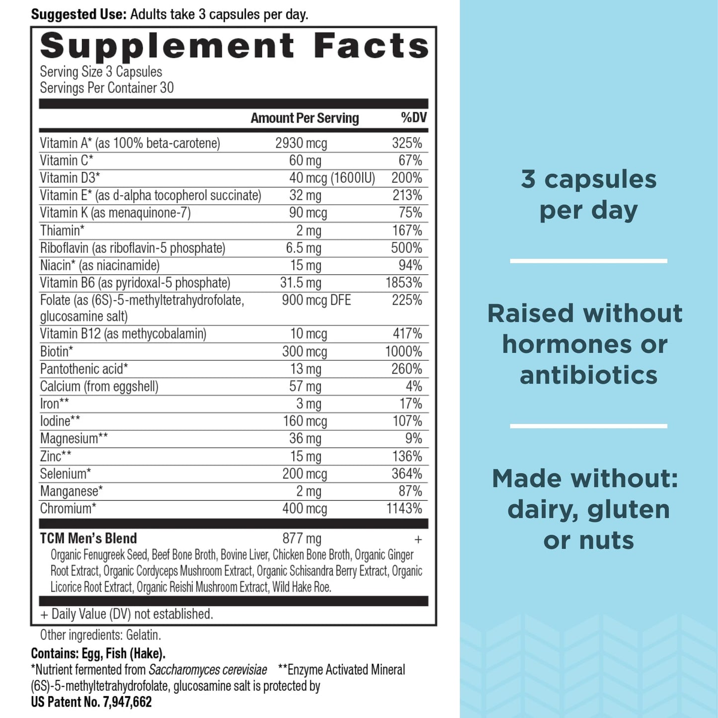 Suplemento nutricional con vitaminas y minerales