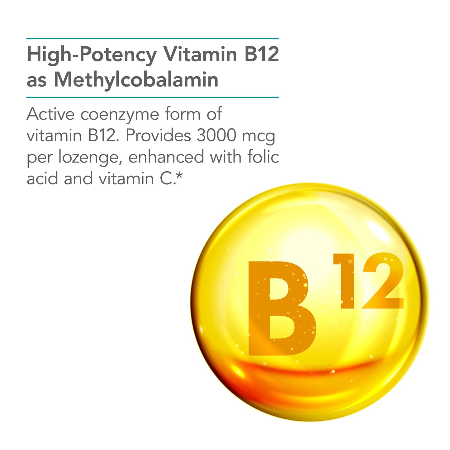 Suplemento Nutricology B12 metilcobalamina para salud celular