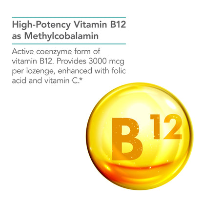 Suplemento Nutricology B12 metilcobalamina para salud celular