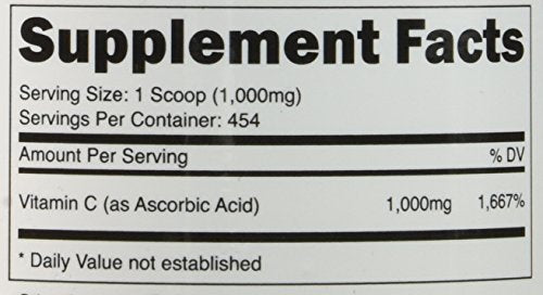 Suplemento Nutricost Vitamina C polvo