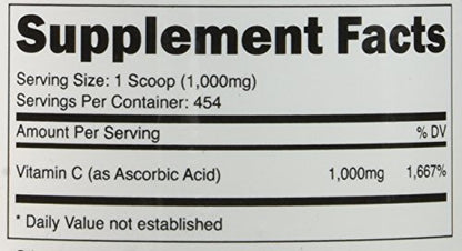 Suplemento Nutricost Vitamina C polvo