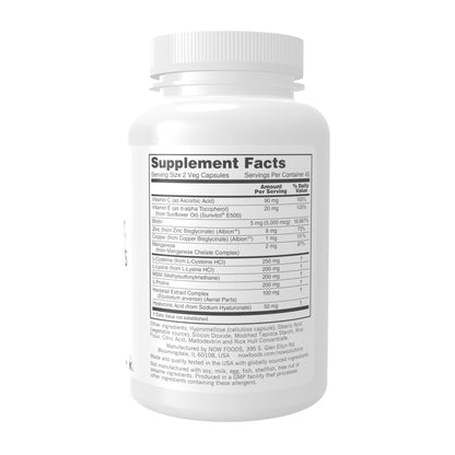 Suplemento nutritivo vegano para piel sana NOW Foods