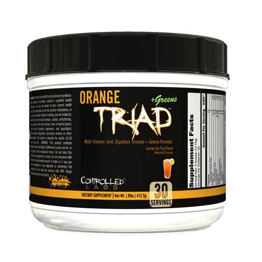 Suplemento Orange Triad + Greens en envase