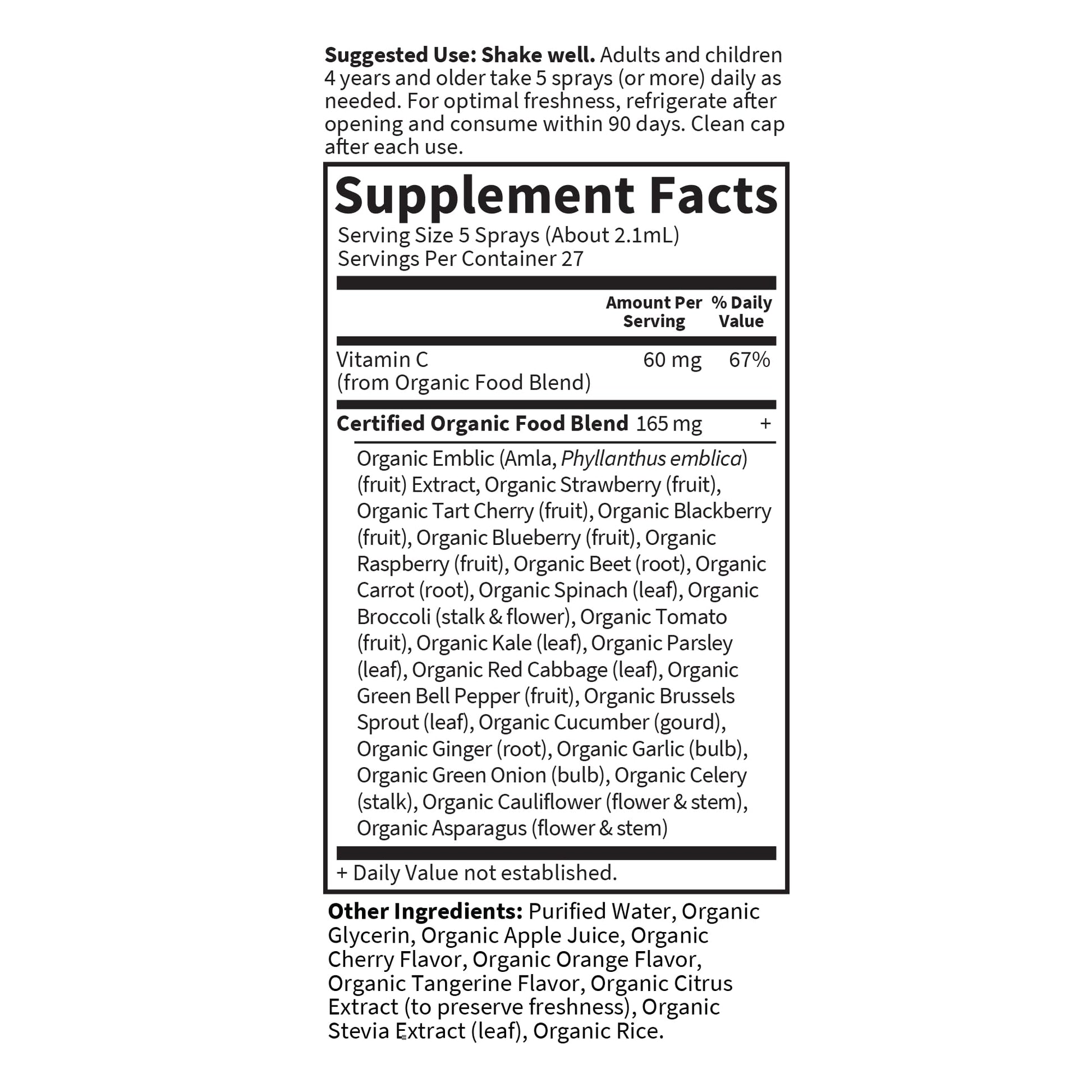 Suplemento orgánico de vitamina c para piel y sistema inmune