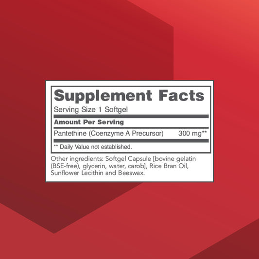 Suplemento pantetina 300mg detalle cápsulas blandas