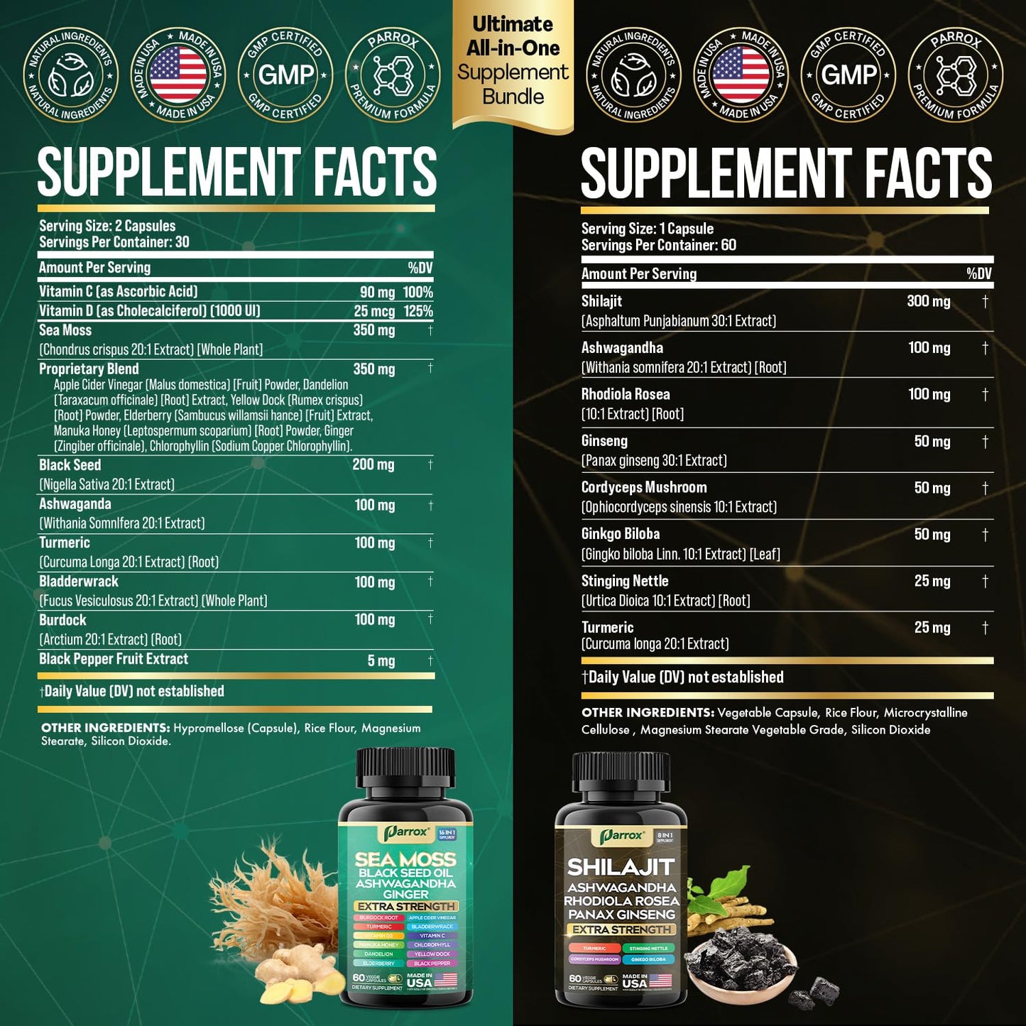 Suplemento Parrox plantas medicinales y minerales