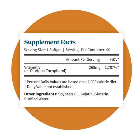 Suplemento Pattern Wellness vitamina E antioxidante en cápsulas