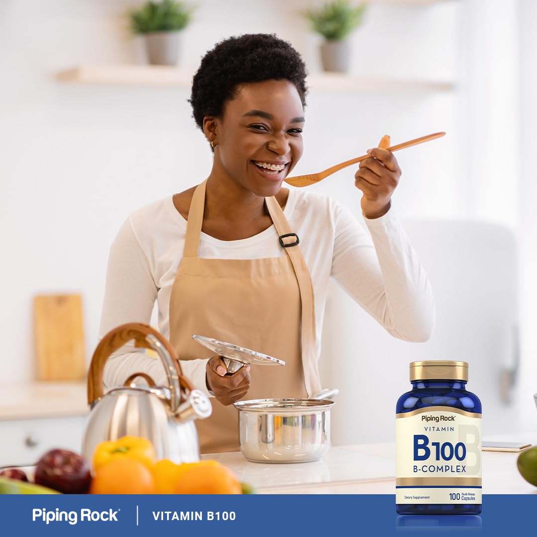 Suplemento Piping Rock complejo b sin gluten energía saludable