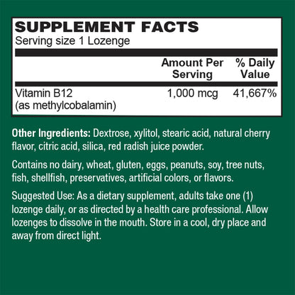 Suplemento PlantFusion vitamin b12 metilada 60 pastillas alta potencia