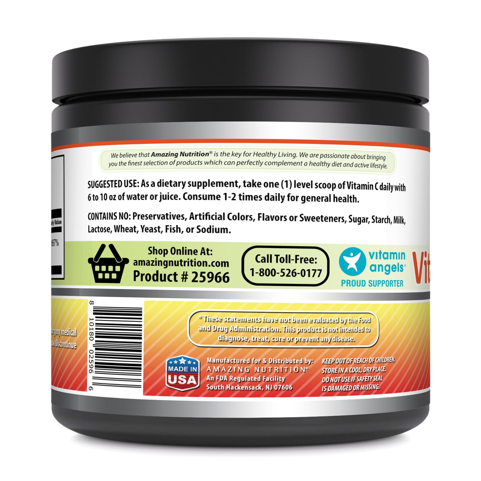 Suplemento polvo vitamina c amazing formulas sin gluten