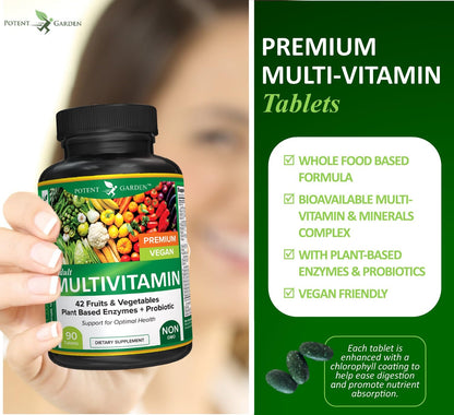 Suplemento Potent Garden con enzimas y probióticos