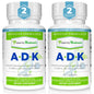 Suplemento Power By Naturals ADK vitaminas A D3 K2 caja 2 frascos