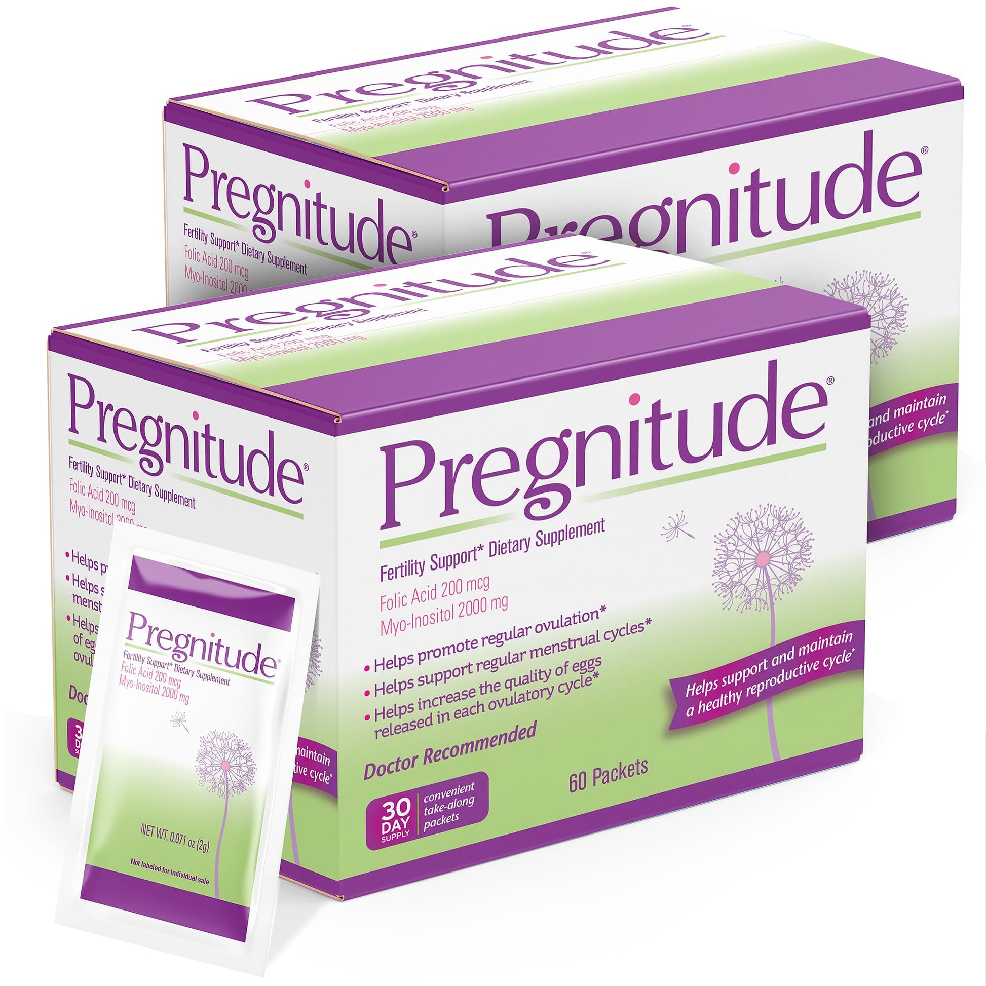 Suplemento Pregnitude apoyo fertilidad 120 paquetes