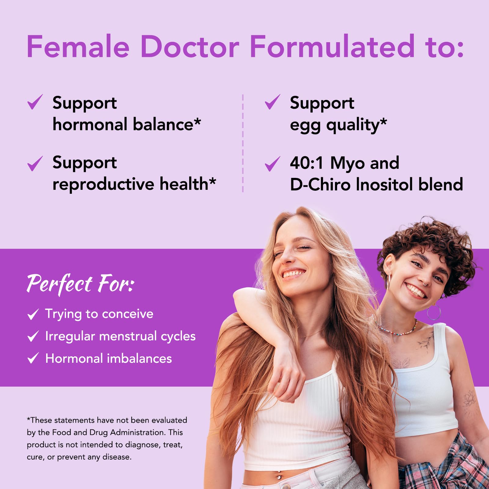 Suplemento Premom Inositol Plus con Coenzima Q10 y Folato