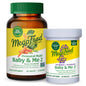 Paquete combinado Baby & Me 2 de MegaFood mostrando vitaminas y probióticos