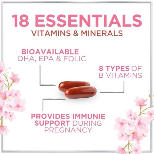 Suplemento prenatal con folato y vitaminas esenciales