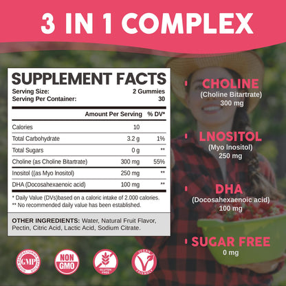 Suplemento prenatal gomitas para mujeres y niños HOLLEGEND