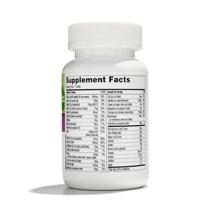 Suplemento prenatal natural con 18 vitaminas y minerales