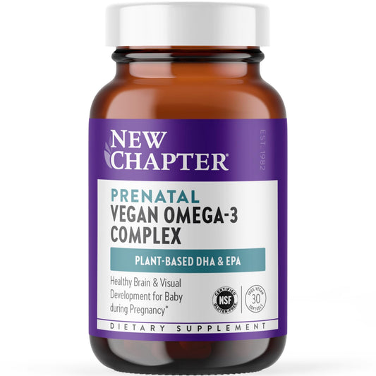 Suplemento prenatal vegano New Chapter caja frontal