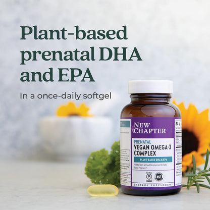 Suplemento prenatal vegano New Chapter parte trasera