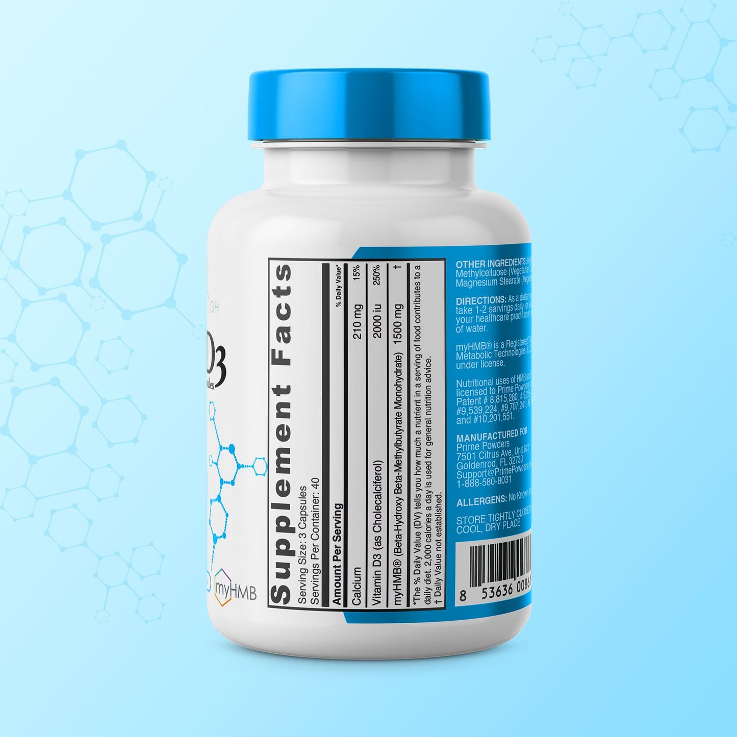 Suplemento Prime Powders apoya función muscular y rendimiento