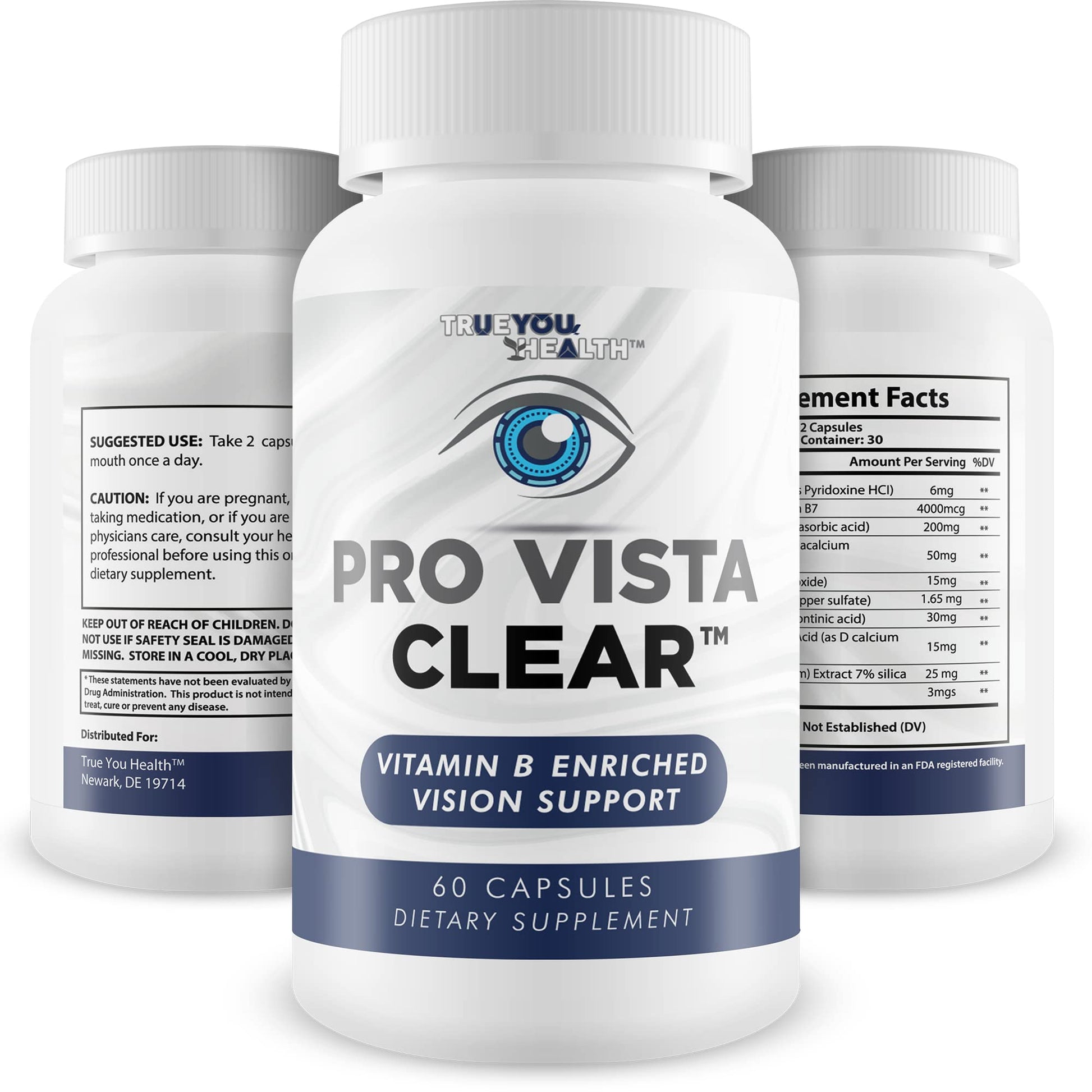 Suplemento Pro Vista Clear vitaminas B6 B7 para ojos