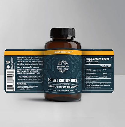 Envase suplemento probiótico para salud digestiva e inmunológica