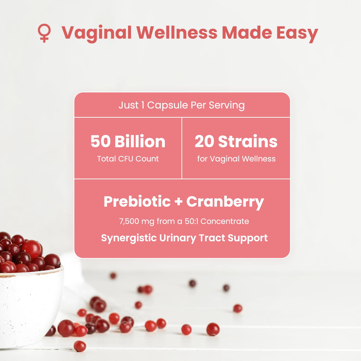 Suplemento probióticos para bienestar prenatal y vaginal