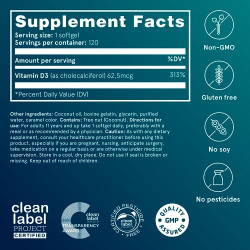 Suplemento nutricional Puori Vitamina D3 y aceite de coco orgánico