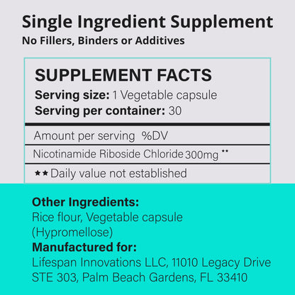 Suplemento Pure NR en cápsulas para apoyo de metabolismo y energía