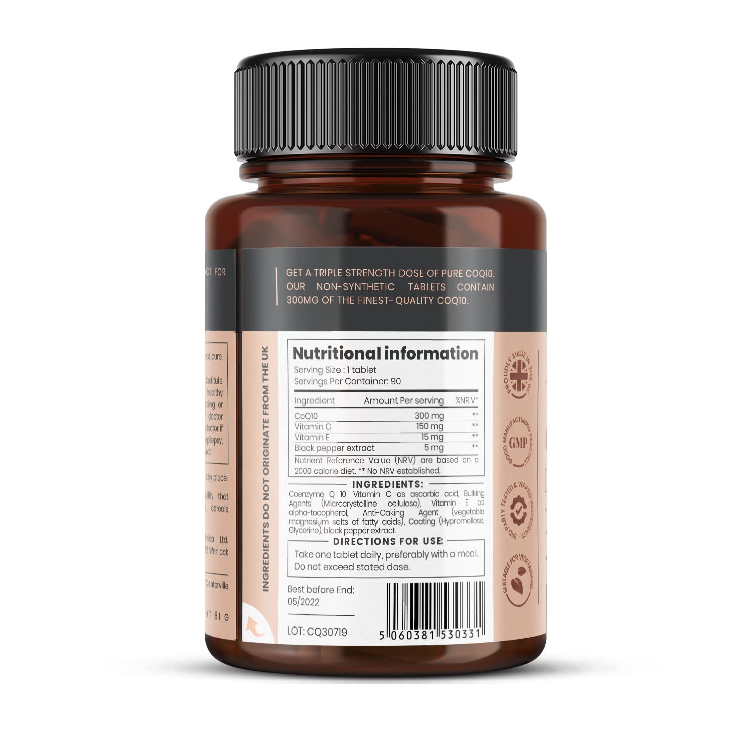 Suplemento pureclinica CoQ10 300mg con extracto pimienta negra