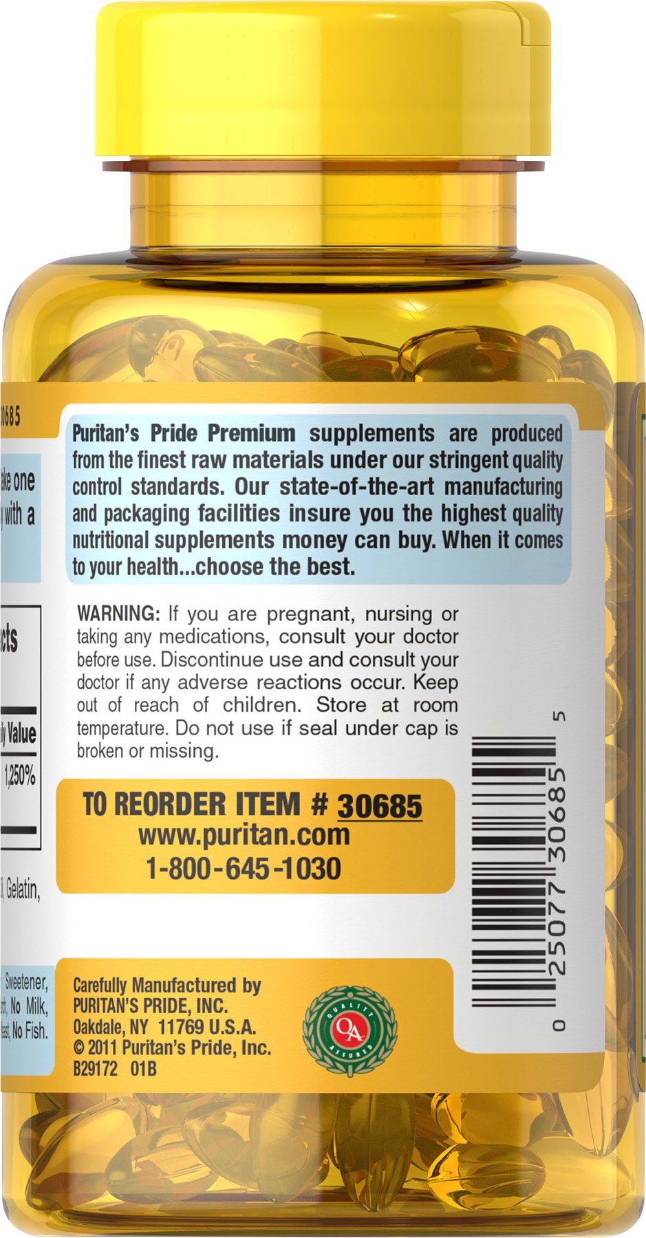 Suplemento Puritan's Pride con vitaminas D3 para adultos