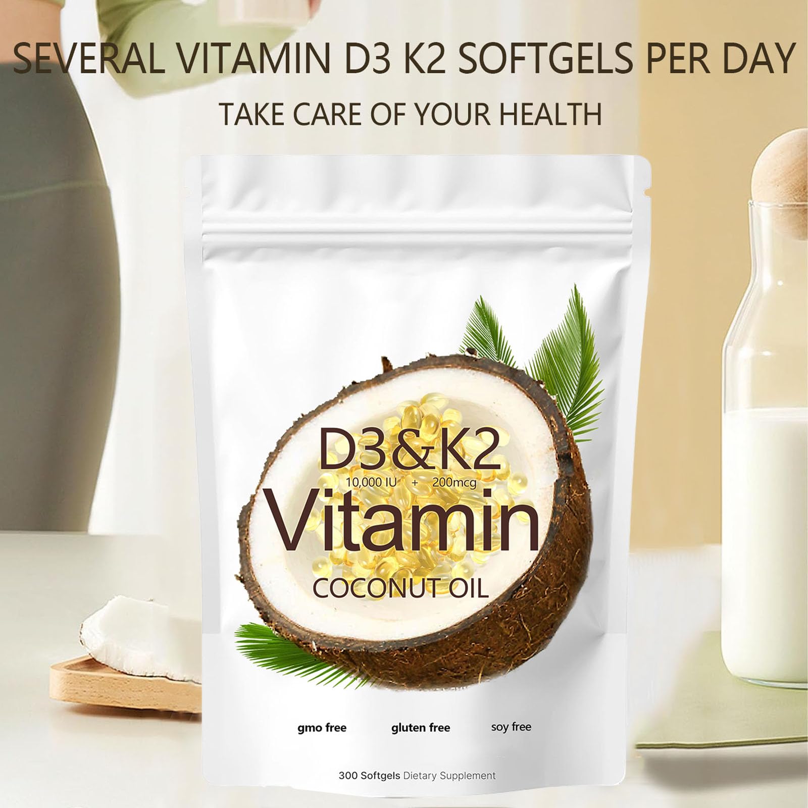 Suplemento qiuumey vitamina d3 k2 mk-7 sin soya ni gluten