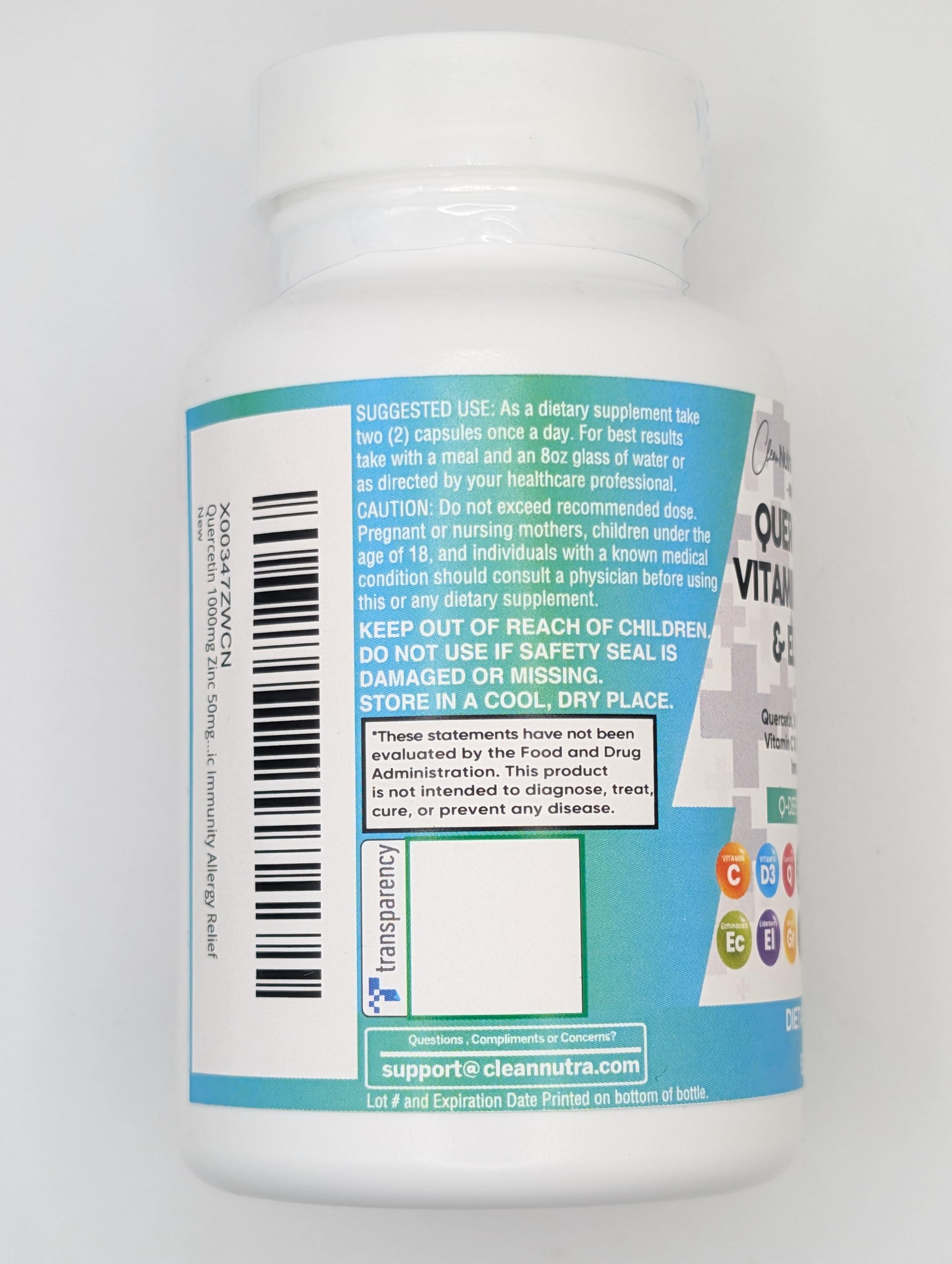 Suplemento quercetina y vitaminas para salud pulmonar