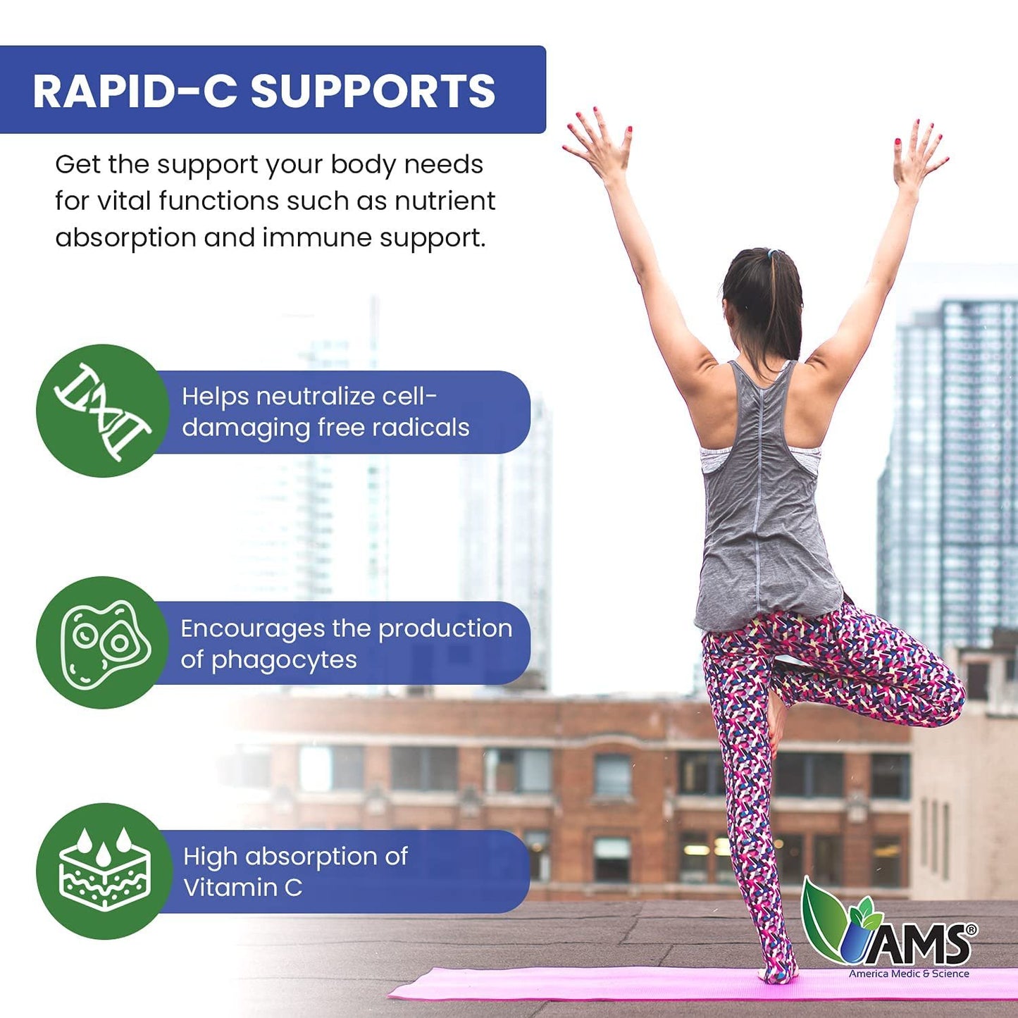 Suplemento Rapid-C vitamina c apoyo inmunológico
