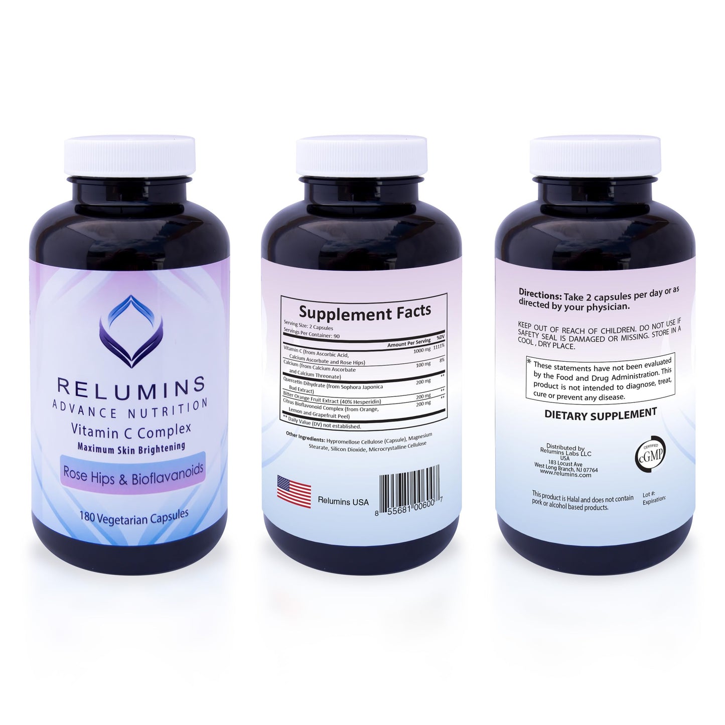 Suplemento Relumins vitamina C avanzada para energía