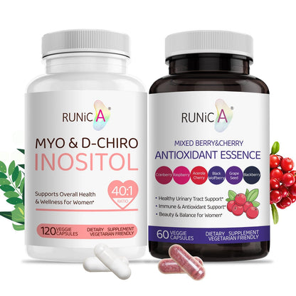 Suplemento RUNICA Myo y D-Chiro Inositol para salud femenina