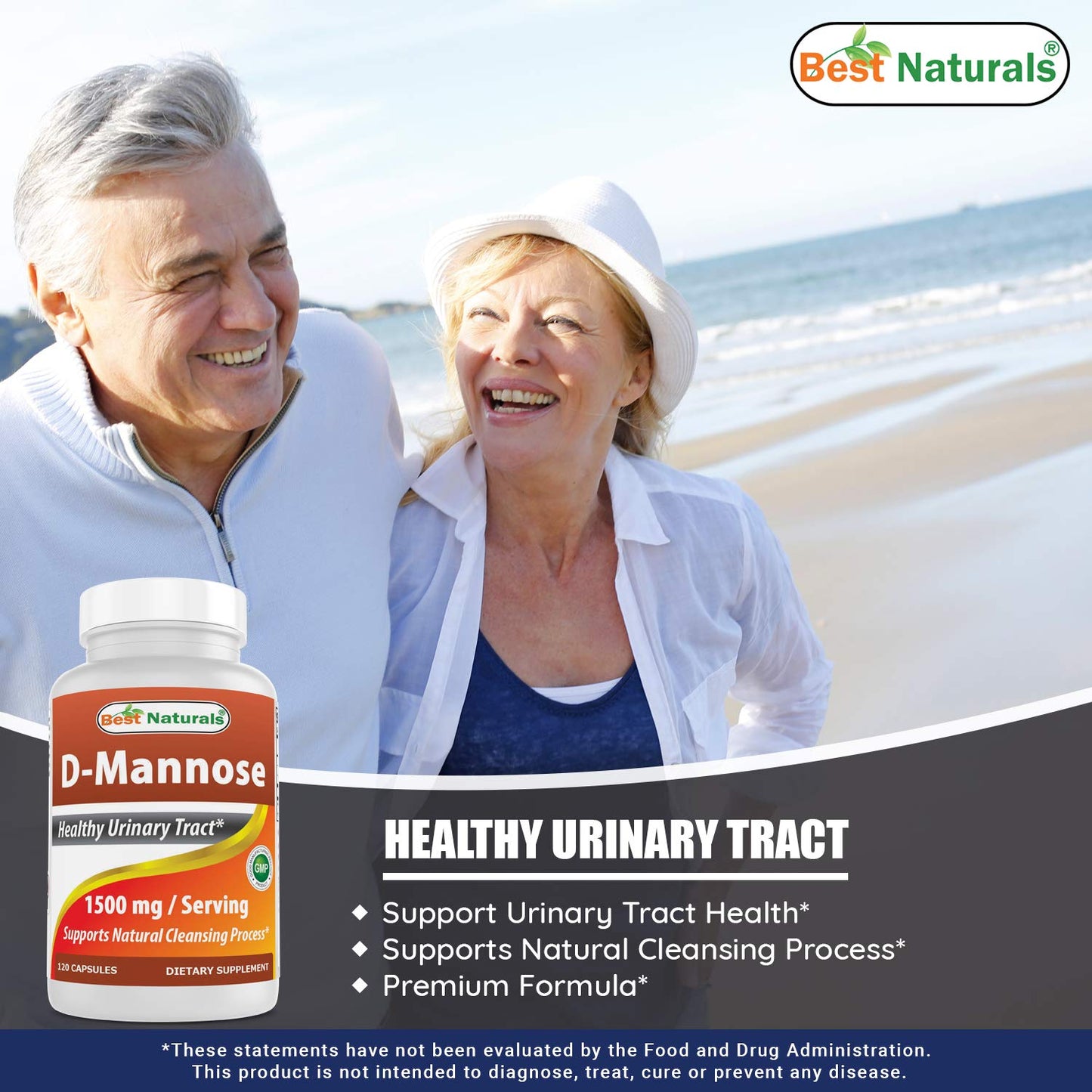 Suplemento para salud general Best Naturals D-Manosa y Vitamina B12
