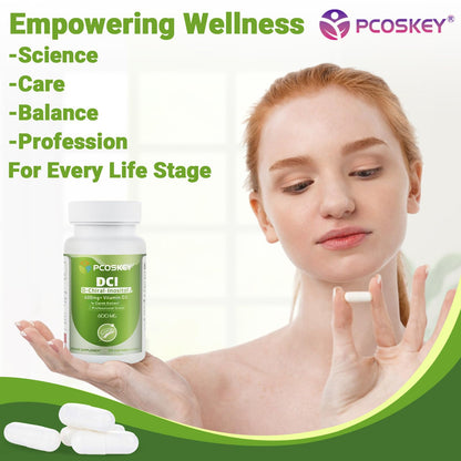 Suplemento para salud hormonal con DCI y vitamina D3 pcoskey 60 cápsulas