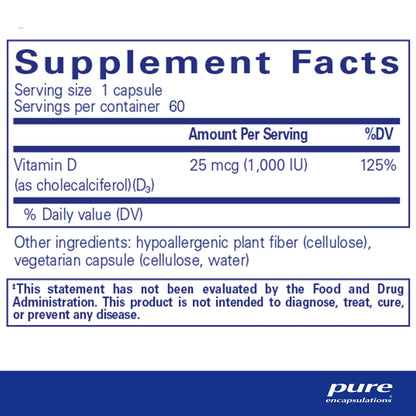 Suplemento para salud ósea y sistema inmune Pure Encapsulations